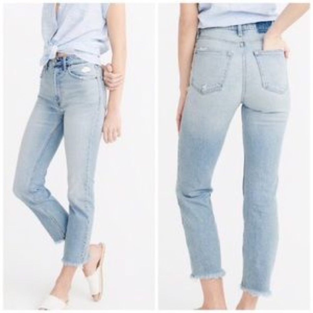 Abercrombie & Fitch high rise ankle straight jeans